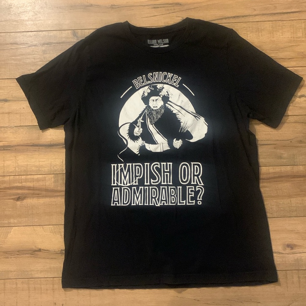 Rainn Wilson for Lide shirt XL Belsnickel Impish Or Admirable? cartoon graphic